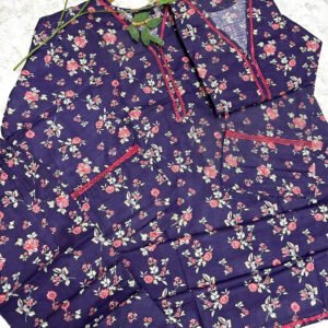 Indigo Floral Lawn Suit